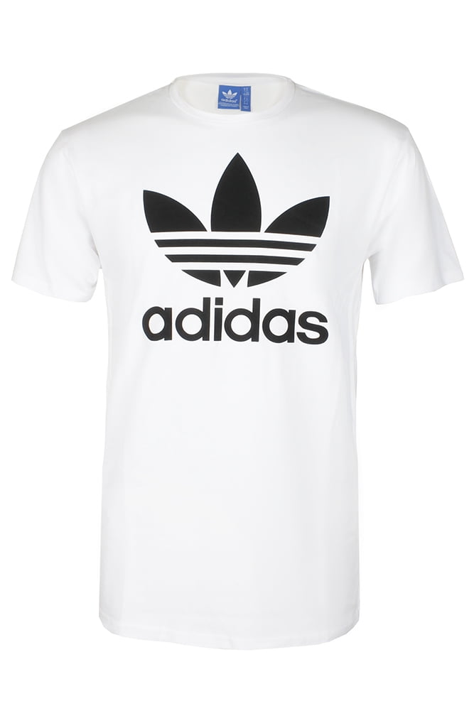 Adidas Color White/black. T-shirt For Men. Classic Cut That Fits