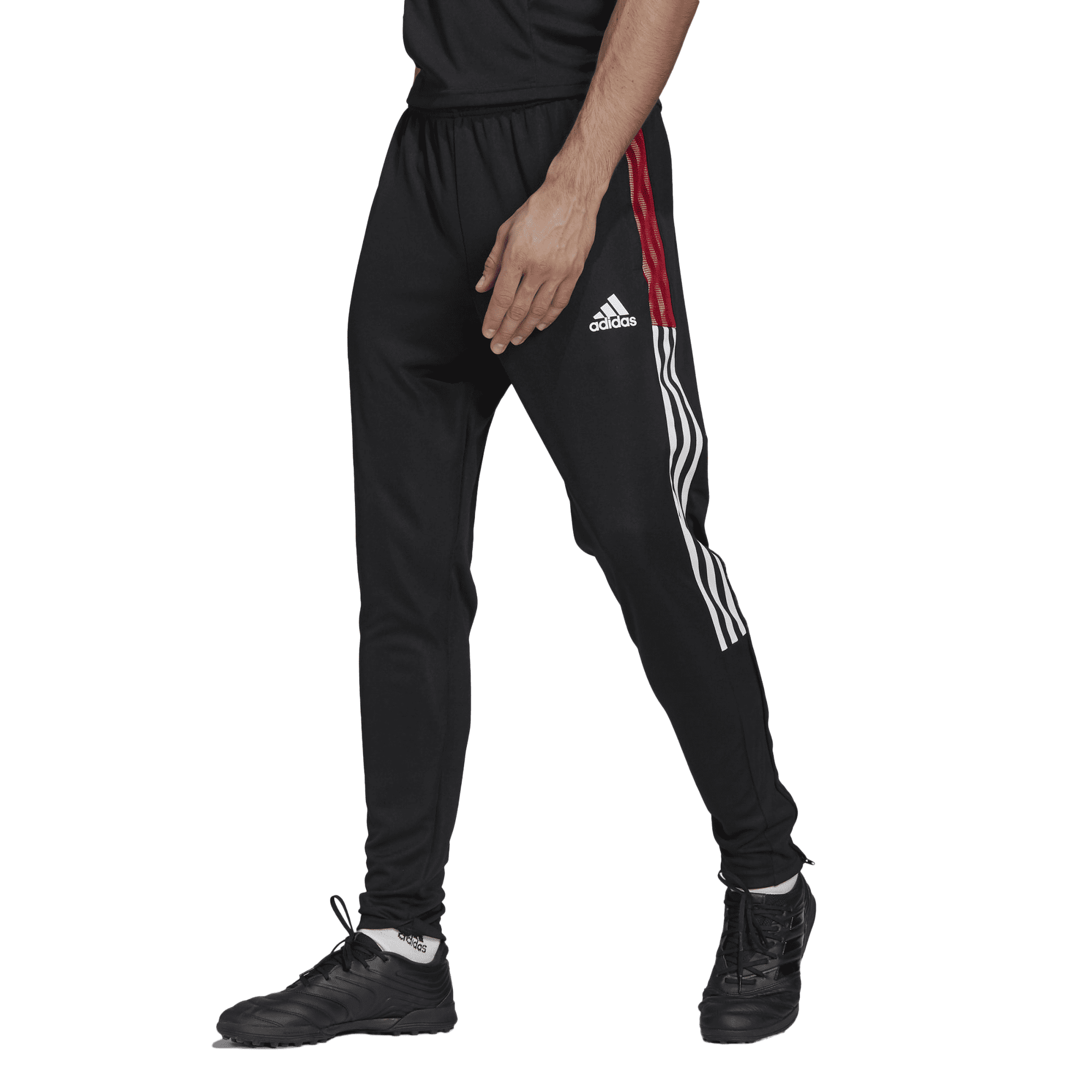 Adidas Black/Team Power Red Tiro 21 Track Pants - M