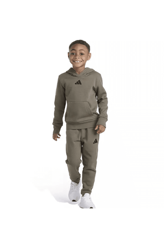 Boy's Olive 2-pc. Long Sleeve Pullover Hoodie & Jogger Pants Set, 6