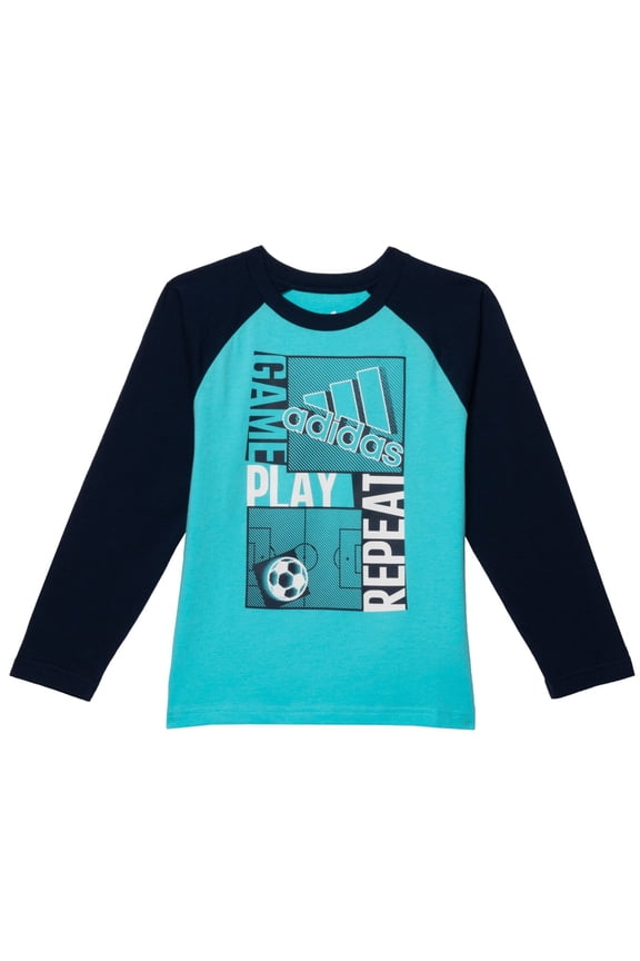 Boy's Play Game Graphic Print Raglan Long Sleeve Tee Casual Active T-Shirt