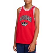 Adidas Boys' Sleeveless Originals Basketball Mesh Tank Top Better Scarlet Size Large