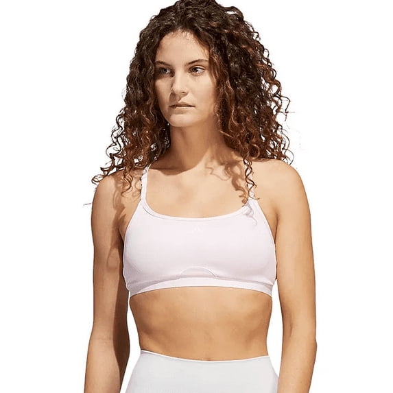 adidas Women's Training Light Support Good Level Bra Padded, Clear Pink, Small DD