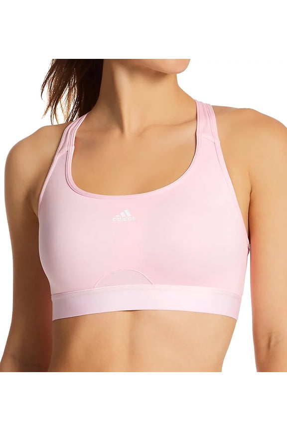 CLEAR PINK Women's Powerreact Training Medium Sports Bra, US Medium/A-C