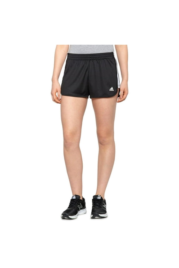 CZ9784 3S Women's Black/White Polyester Three Stripes Shorts Size Medium