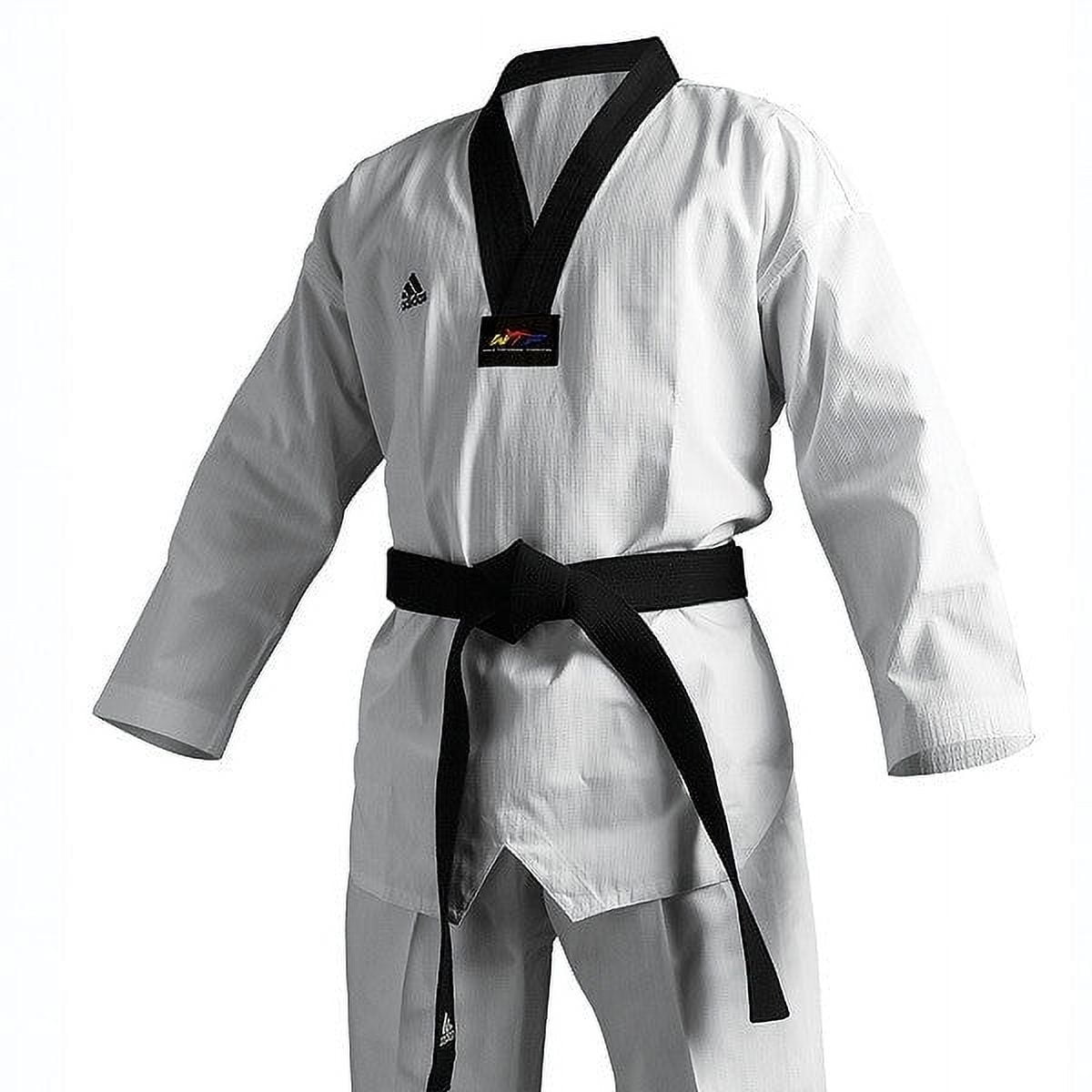 Adidas Champion II TKD Uniform, Black Vneck