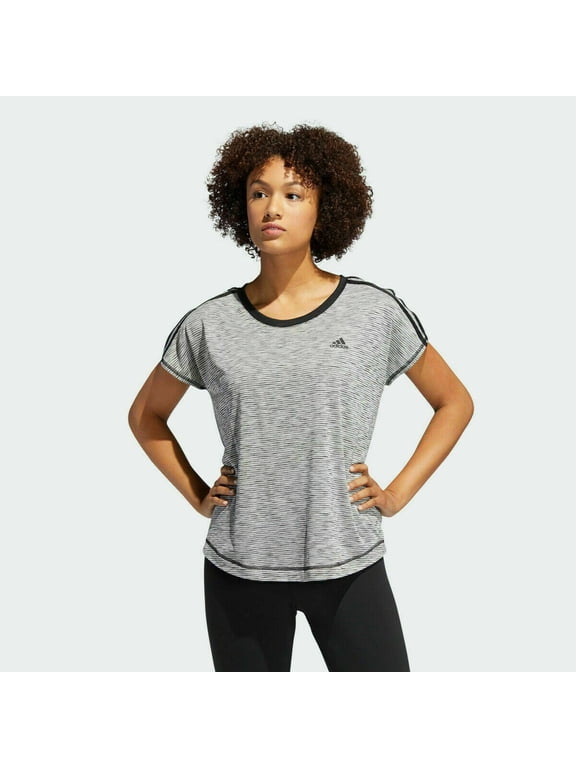 Climalite Ladies Active Wear Tee Shored Workout Short Sleeve( Black Small )