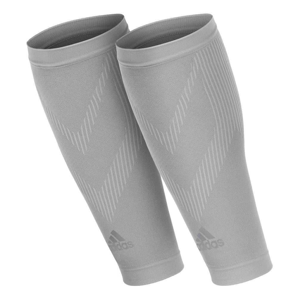 Adidas Compression Calf Sleeves, Large/Extra-Large, Grey, Unisex