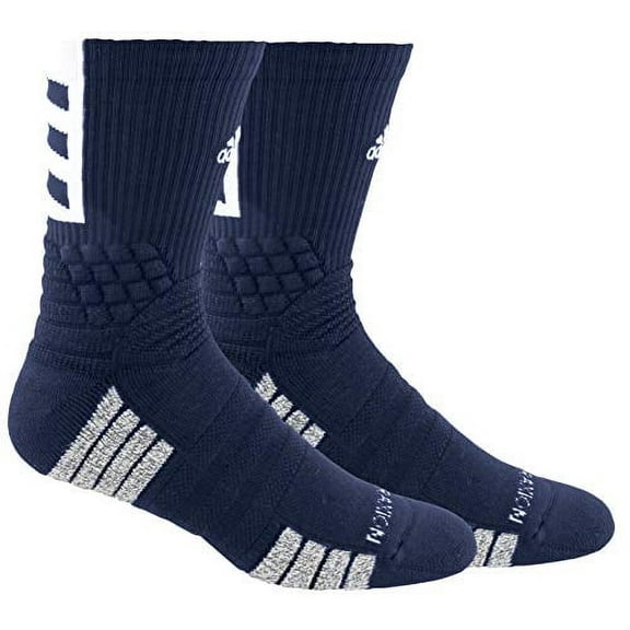 Adidas Creator 365 Cushioned Crew Socks Medium Mens Womens Navy Blue & White - One Pair
