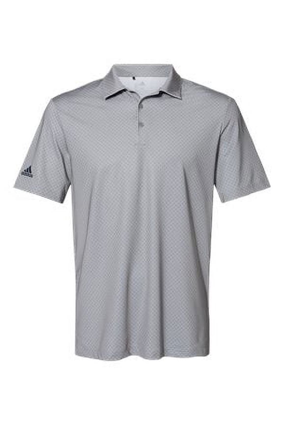 - Diamond Dot Print Polo - A498 - Grey Three/ Team Royal/ Navy - Size: M