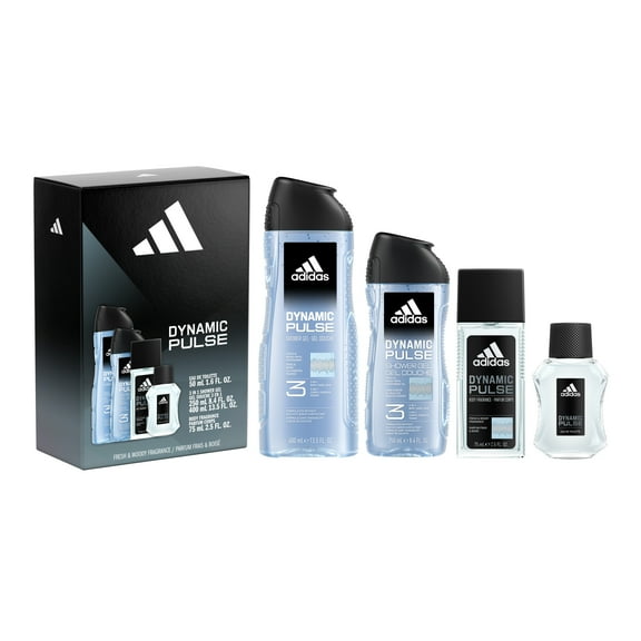 Adidas Dynamic Pulse Men's 4-Pc Holiday Giftset including a Body Wash (X2), After Shave, and a Deo Natural Spray
