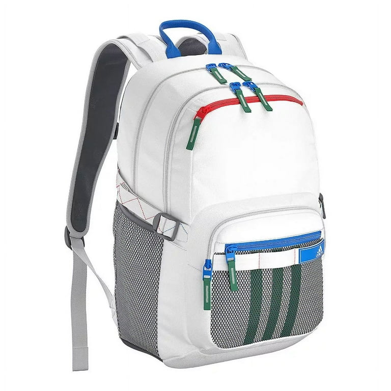 adidas backpack white school Adidas Energy Backpack, White/Bright Royal Blue/Bright Red, One Size