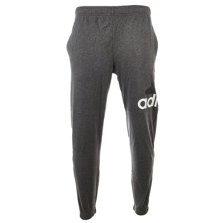 Adidas Essentials Performance Logo Pants - - Grey - S Mens Dark Heather/White
