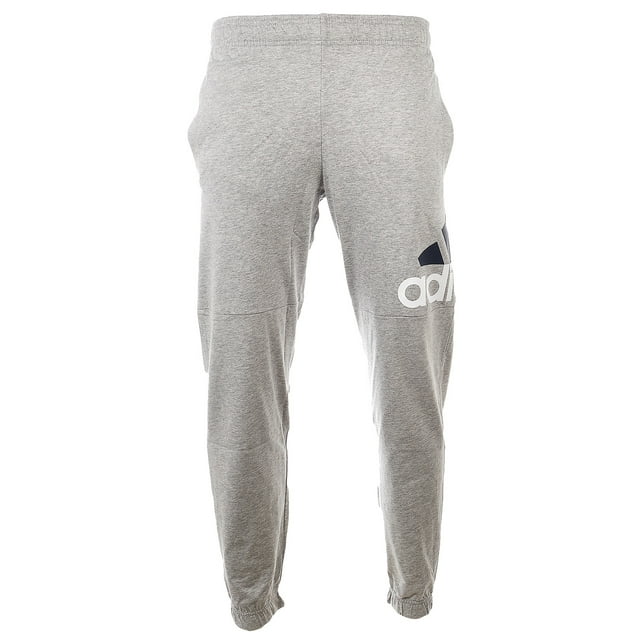 Adidas Essentials Performance Logo Pants - Medium Grey Heather/White/Black - Mens - XL