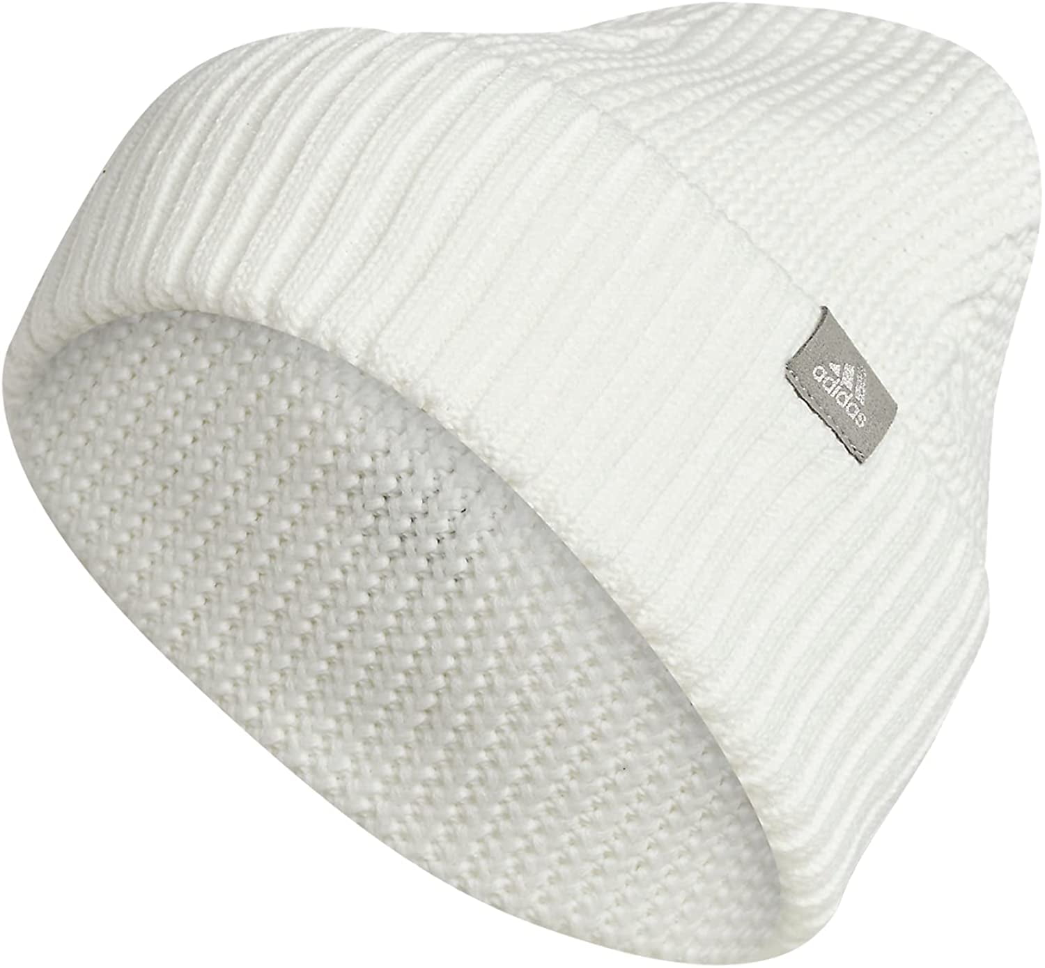 adidas Women s Fashioned Fold Beanie Vapour Pink Grey Silver