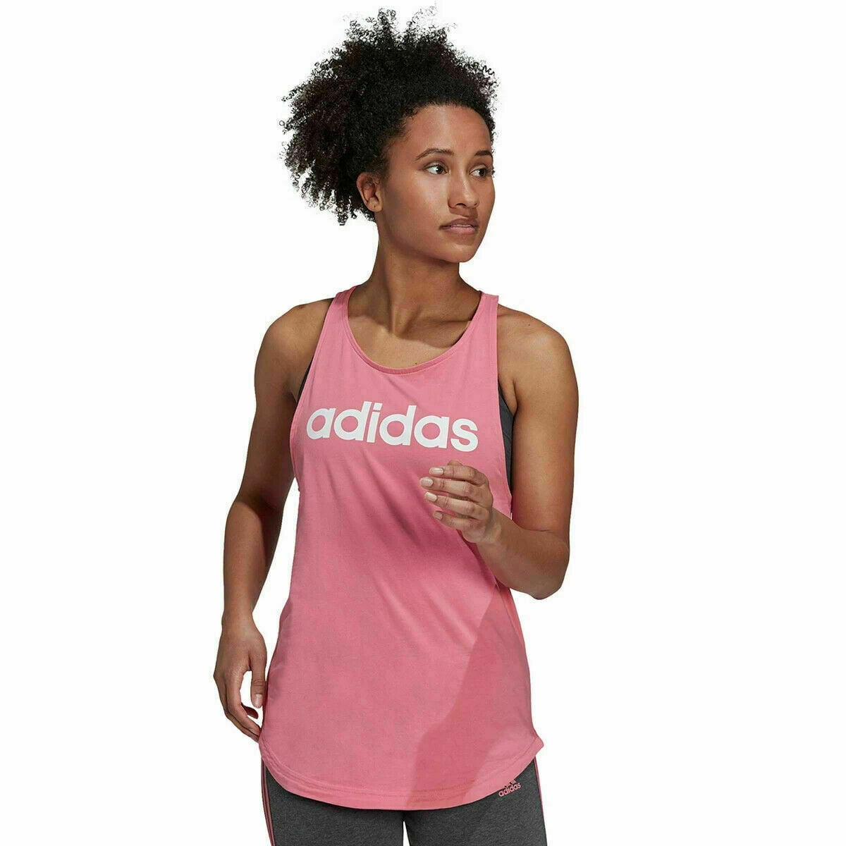 Adidas women's essentials hotsell linear loose tank top