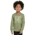 thumbnail image 1 of Adidas GREEN Boy's Graphic Long Sleeve T-Shirt, US 6, 1 of 4