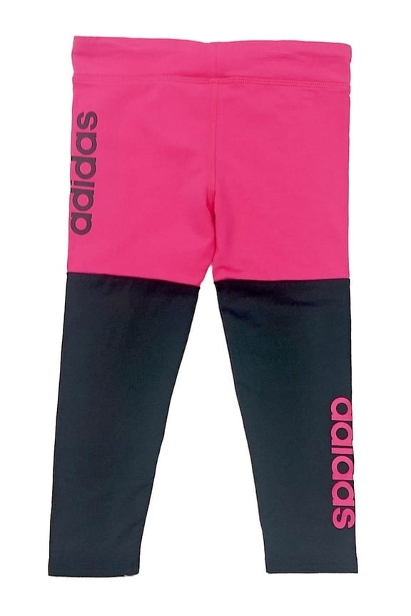Girls Black & Hot Pink Athletic Leggings Yoga Stretch Pants 4
