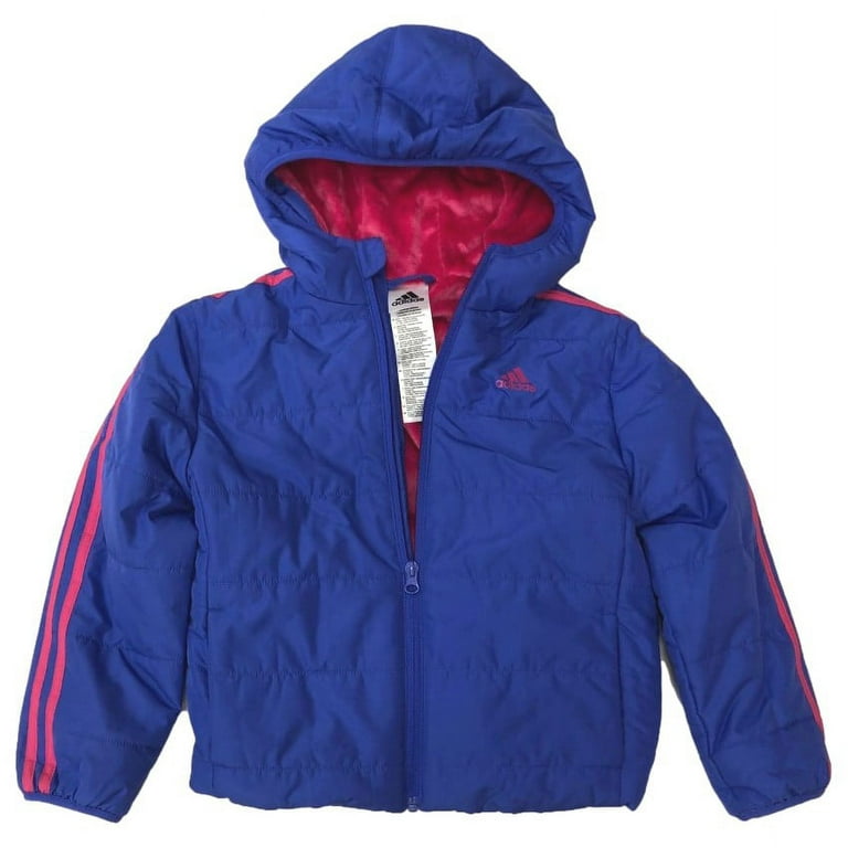 Låne rille kuvert Adidas Girls Blue & Pink Ski Jacket Winter Coat Medium (10-12) - Walmart.com