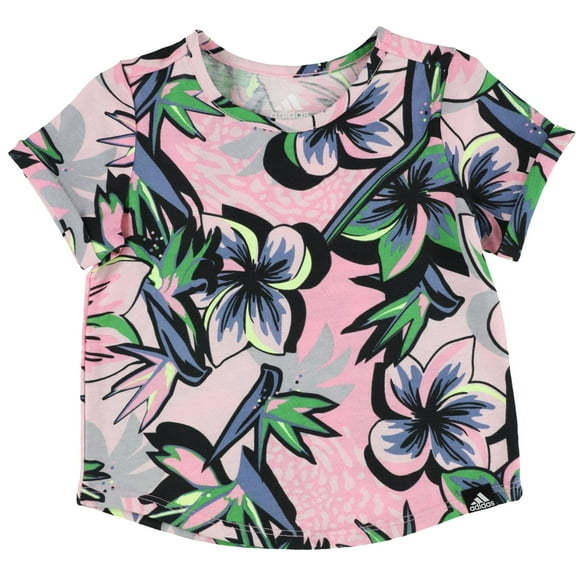 Adidas Girls Floral Basic T-Shirt, Pink, Infant, 18 mos