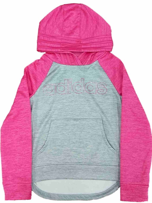 Girls Gray & Pink Rainbow Shimmer Hoodie Sweatshirt Jacket 6