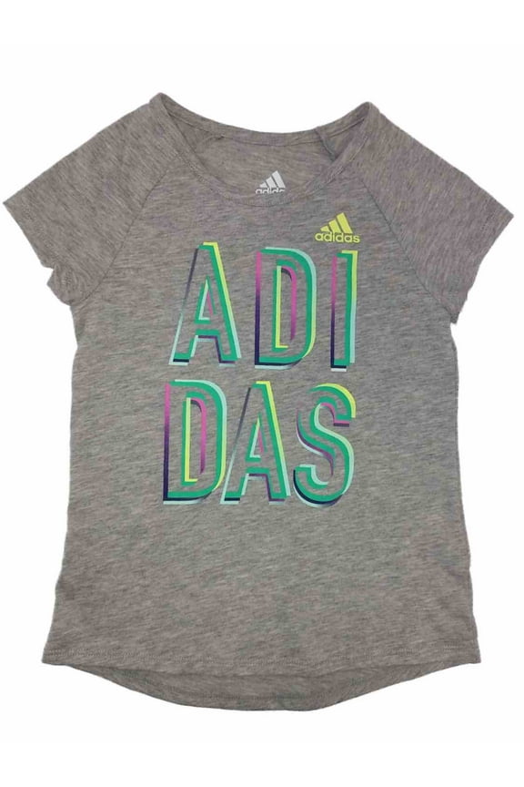 Girls Gray Rainbow Athletic T-Shirt Work Out Tee Shirt 4