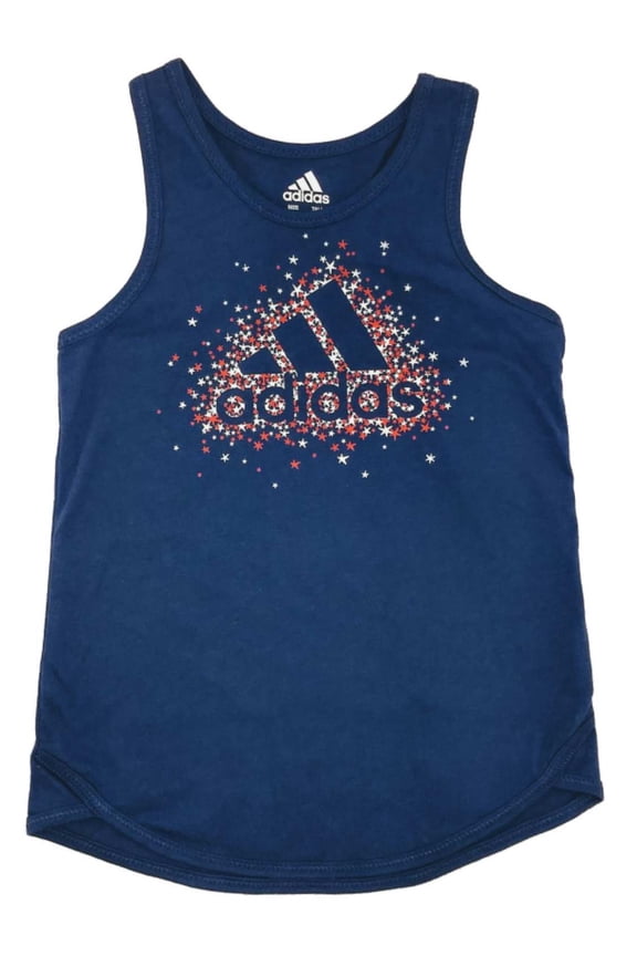 Girls Patriotic Blue Star Athletic Tank Top American Flag Tee Shirt 5