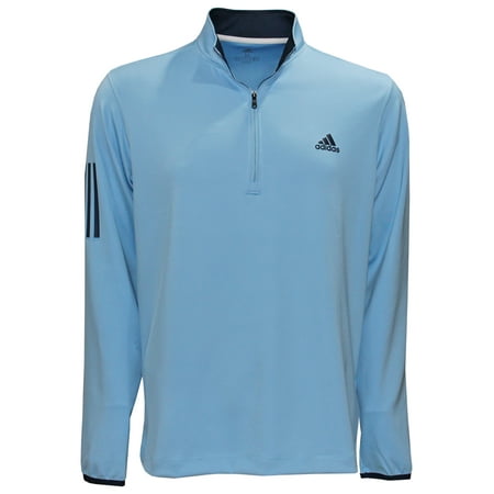 Adidas Golf 3-Stripe Midweight 1/4-Zip Layering Pullover, X-Large Blue/Navy -