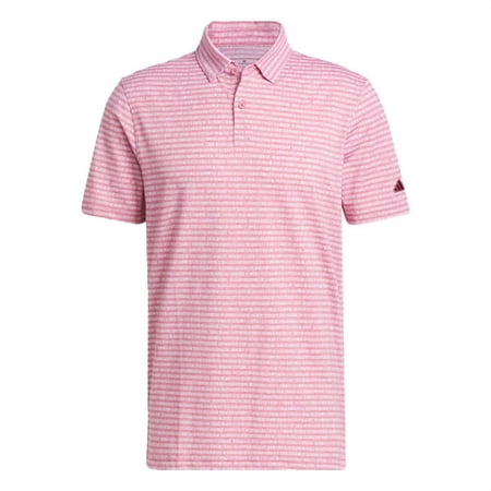 Adidas Golf Go-To Stripe Polo Pink Strata Extra Large