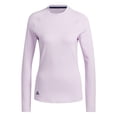 thumbnail image 1 of Adidas Golf Ladies Texture Crew Long Sleeve T-Shirt Bliss Lilac Large, 1 of 1