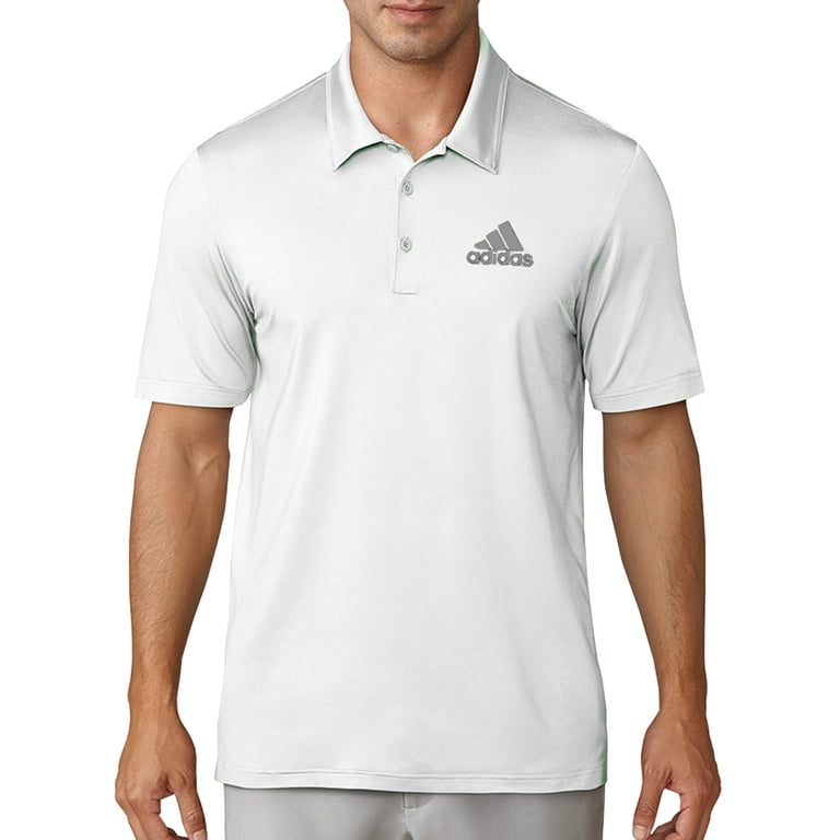 Adidas Golf Men's Chest Logo Solid Polo Shirt, Large White Adidas Golf Men's Chest Logo Solid Polo Shirt, Large White