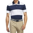 thumbnail image 1 of Adidas Golf Men's Colorblock Wide Stripe Polo Shirt, 2X-Large White/Navy -, 1 of 2