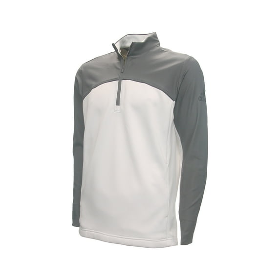 Adidas Golf Men's Go-To Adapt 1/4-Zip Pullover, Medium Grey/White -