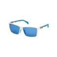 thumbnail image 1 of Adidas Golf Men's SP0058 Full Rim Sport Sunglasses, White Frame/Blue Mirror Lens -, 1 of 2