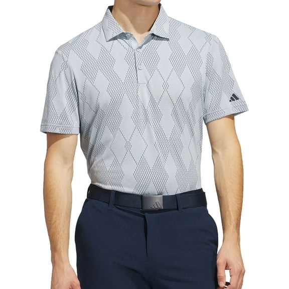 Adidas Golf Men's Ultimate365 Micro Texture Polo Shirt, Medium Wonder Blue -