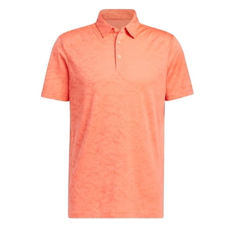 Adidas Golf Textured Jacquard Polo Coral Fusion/Easy Coral XXXL