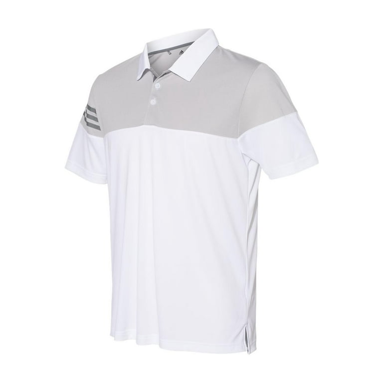 Adidas Heather 3 Stripes Block Sport Shirt M White Vista Grey Walmart