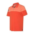 thumbnail image 1 of Adidas - Heathered 3-Stripes Colorblocked Polo - A213 - Blaze Orange/ Vista Grey, 1 of 3