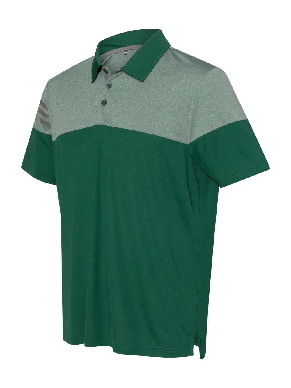 Adidas Heathered 3-Stripes Colorblock Sport Shirt