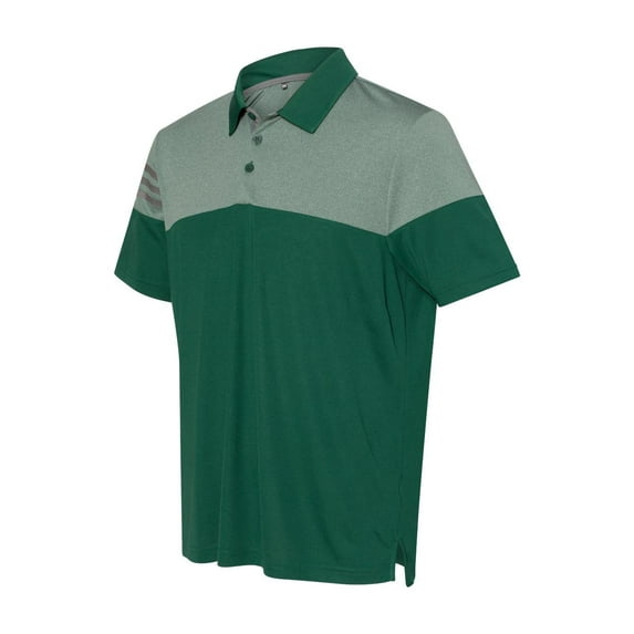 Adidas Heathered 3-Stripes Colorblock Sport Shirt
