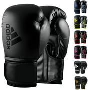 Adidas Hybrid 80 Boxing Gloves, for Boxing, Kickboxing, Training, and Bag, for Men and Women 6 Oz., Black