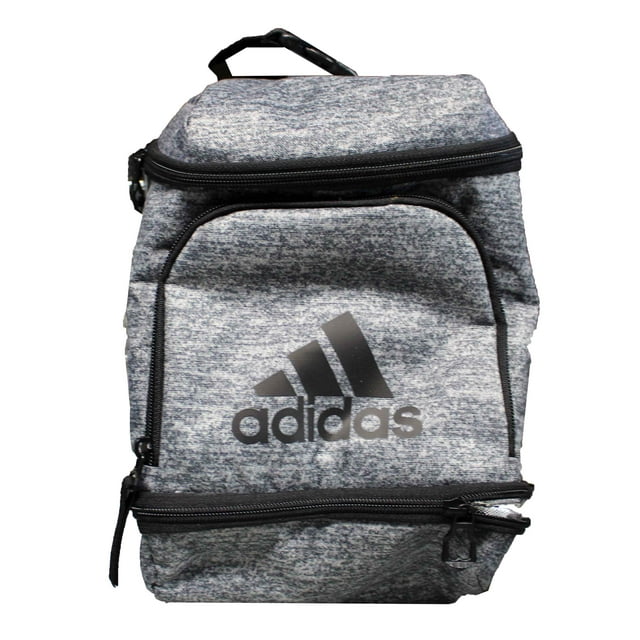 Adidas Insulated Lunch Bag 3 Zippered Compartments Gray