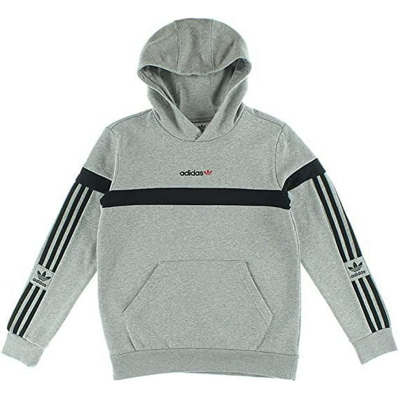 Adidas Itasca PO Boys Active Hoodies Size S, Color: Grey/Black