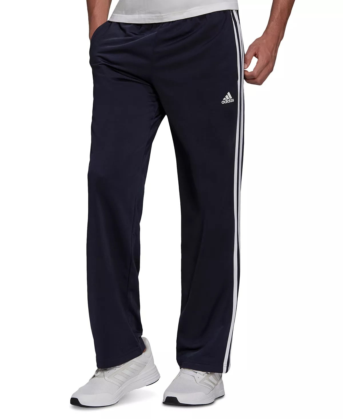 Adidas LEGEND INK/WHITE Men's Essentials 3-StripesTrack Pants, US