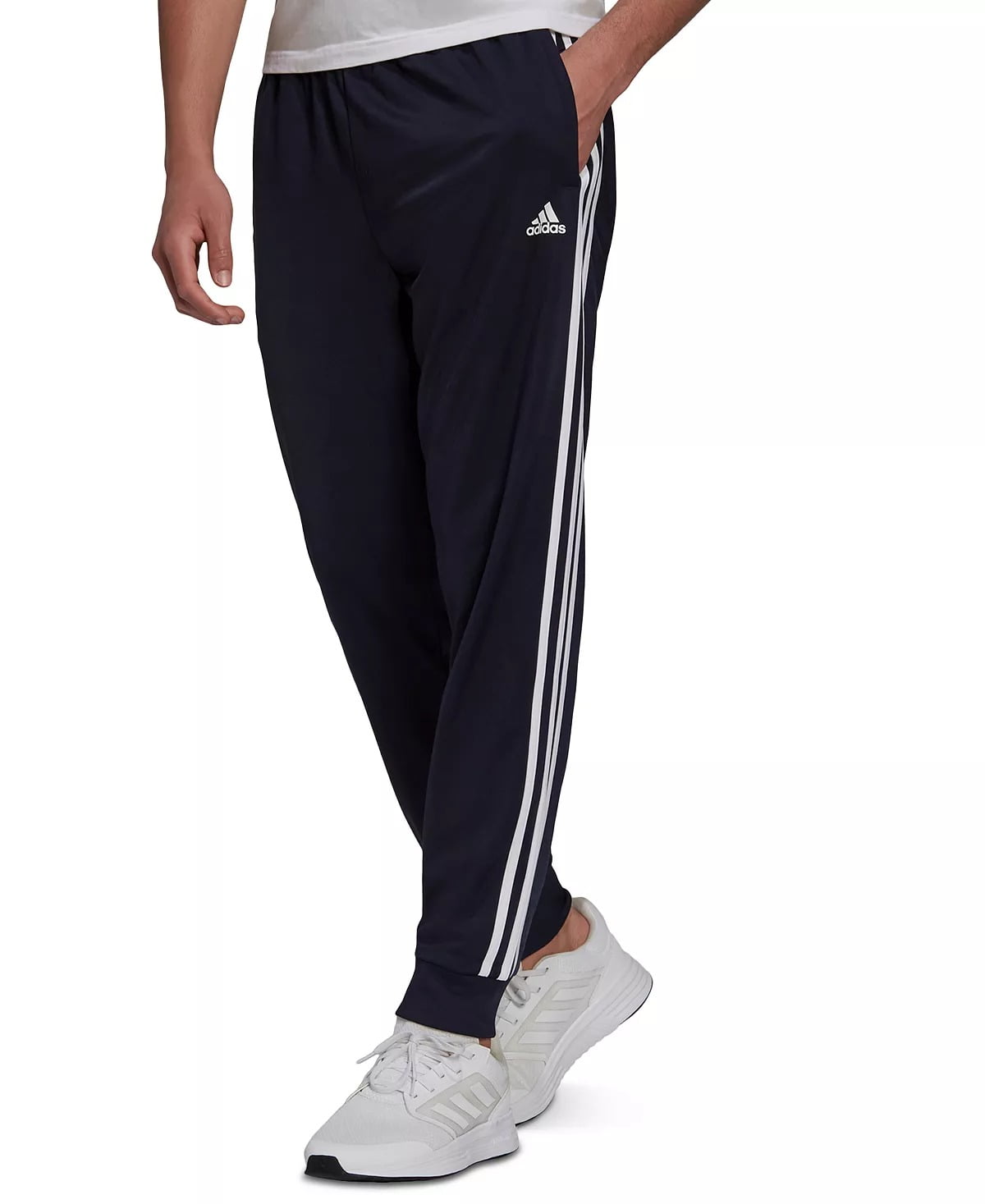 Adidas LEGEND INK/WHITE Men's Tricot Jogger Pants, US Large