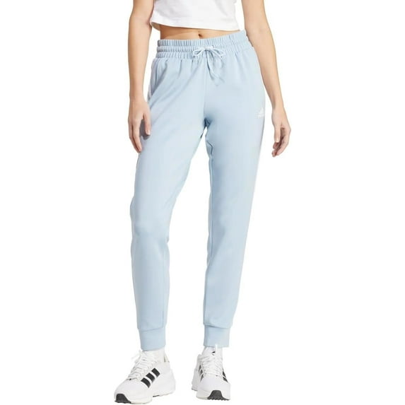 Adidas Ladies' 3 Stripe Aeroready Active Jogger - Womens Sweatpants (Blue, XL)