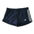 thumbnail image 1 of Adidas Ladies Pacer 3-Stripes Moisture Wicking Elastic Waist Short (Legend Ink/White, XS), 1 of 2