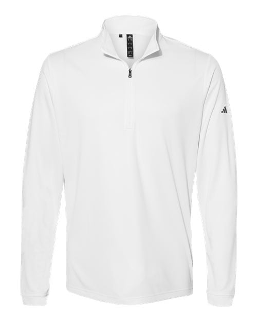 Adidas Lightweight Quarter-Zip Pullover, White, Size M, 100