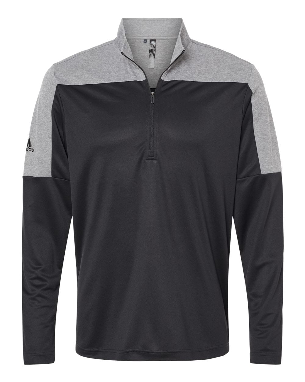 Adidas - Lightweight Quarter-Zip Pullover - A552 - Black/ Grey Three Melange