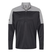 Adidas - Lightweight Quarter-Zip Pullover - A552 - Black/ Grey Three Melange