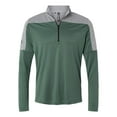 thumbnail image 1 of Adidas - Lightweight Quarter-Zip Pullover - A552 - Green Oxide/ Grey Three Melange, 1 of 4